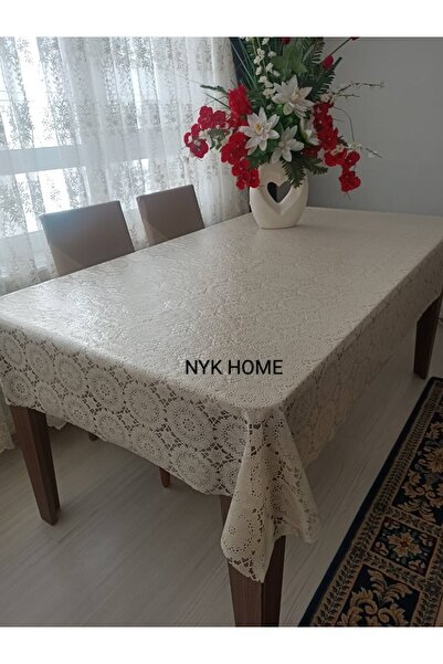 NYK HOME Wicker Pvc Transparent Coated Luxury Oilcloth Table Cloth