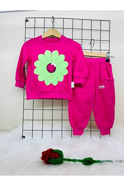 mj kids Double Flower Printed Girl's Set