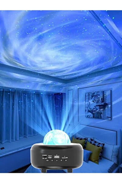 Hype Store Galaksi Gökyüzü ve Yıldızları Yansıtan Gece Lambası Hoparlör Özell...