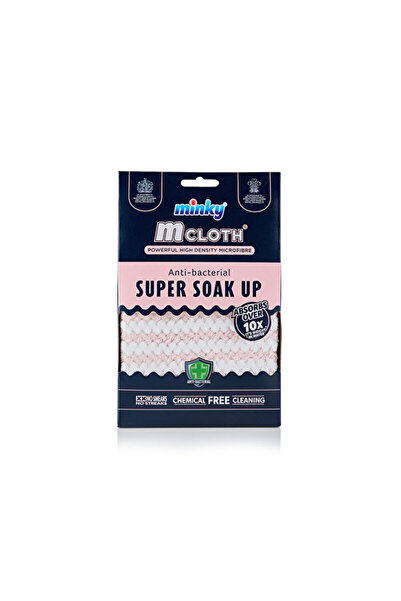 Minky 2 bucăți Mcloth cârpă super absorbantă pentru uscare roz