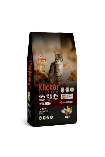 Klicker Tahılsız Yavru Kedi Maması Tavuklu 1Kg