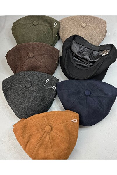 ZERAMİNE Men's Newsboy Cap Hat |   8 Pieces of Hat |   Wool Textured Cashmere Beanie Peaky Blinders Beanie