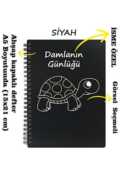 karalar ahşap İSİMLİ AHŞAP DEFTER ÇOCUK GÜNLÜĞÜ ŞIK VE ÖZEL TASARIMLI NOT DEF...