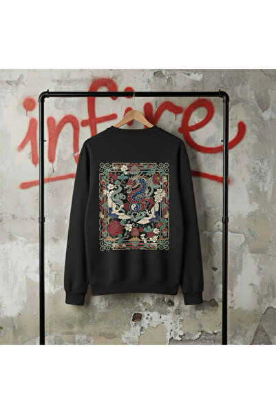 Infire clothing سويت قصة فضفاضة للجنسين بنمط عرقي مطبوع