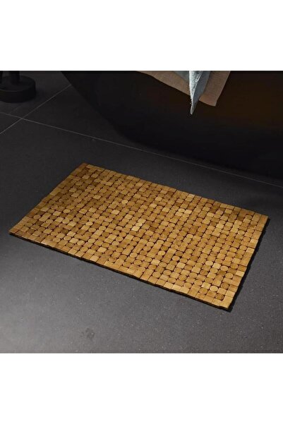 Hype Store Bambu Banyo Matı, 50x80 cm, Kaymaz Taban, Doğal Ahşap, Suya Dayanıklı