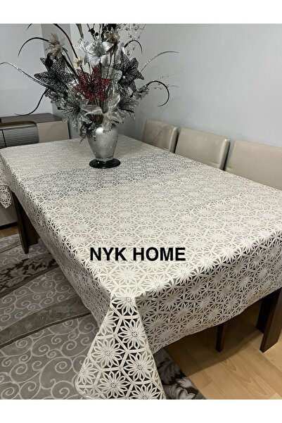NYK HOME Wicker Pvc Transparent Coated Luxury Oilcloth Table Cloth