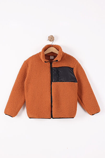 monox Children's Zippered Unisex Lamb Wellsoft Plush Jacket with Elastic Cuffs