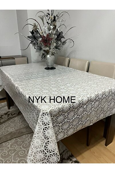 NYK HOME Wicker Pvc Transparent Coated Luxury Oilcloth Table Cloth