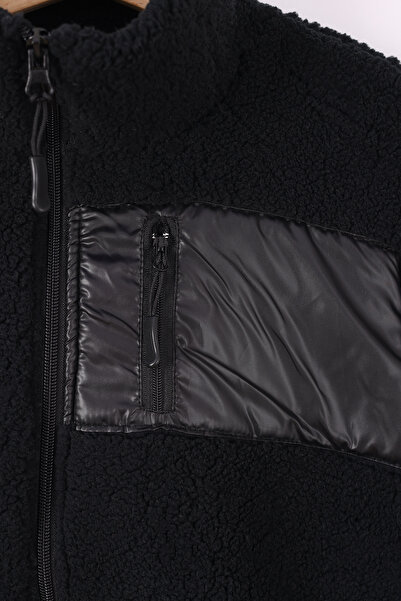 monox Jachetă unisex din pluș Wellsoft pentru copii, cu fermoar și manșete din cauciuc