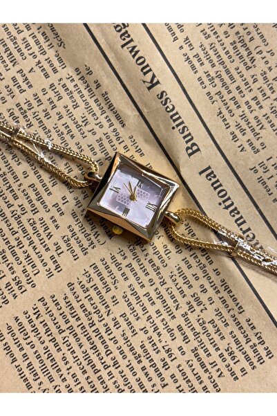 lotusbybuket VIP %100 Paslanmaz çelik Kare toz pembe yansımalı gold kordon za...