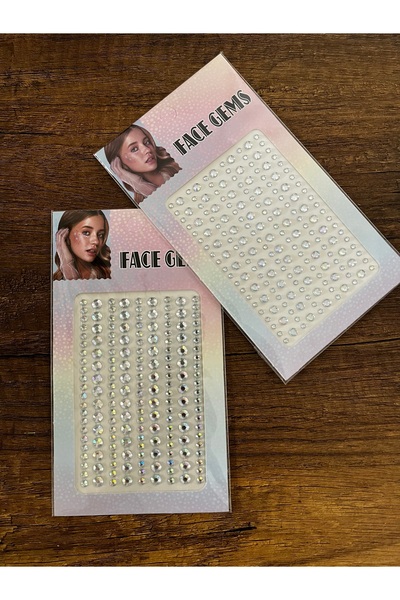 gülümse gel 2 Kart İnci Taşlı Yapıştırma Tırnak Saç Makyaj Sticker Yüz Taşı Y...