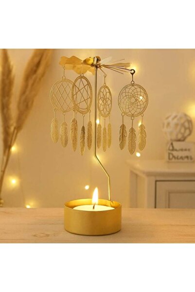 keyfim shop Isı ile Dönen Rüya Kapanı Tasarımlı Dekoratif Metal Mumluk & Şamdan