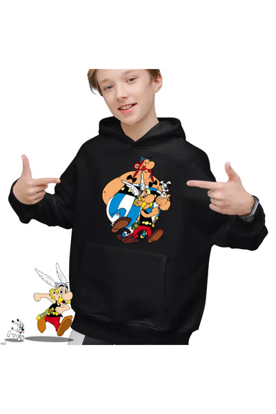 OEM Boys' Asterix Obelix Dogmatix Caesar Cleopatra Hoodie