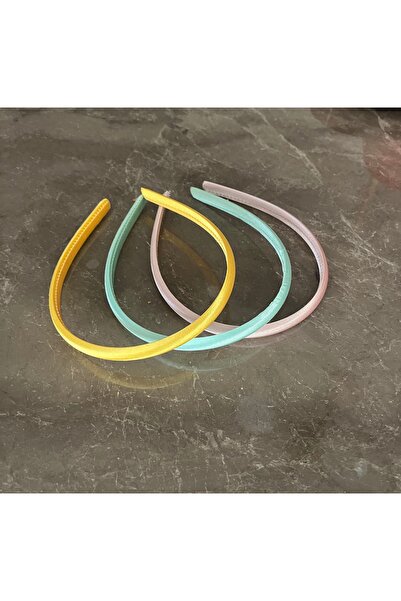 atölye kids تاج من الساتان الملون النابض بالحياة، 3 قطع، أصفر وردي باهت، أخضر...