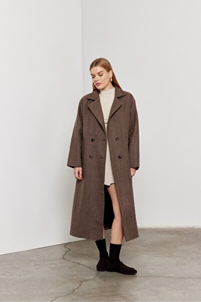 SevdeUgur Γυναικείο μακρύ παλτό oversized με επένδυση / Sevde Ugur