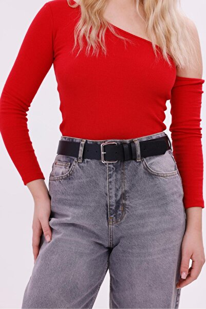 MODAM HİFA Γυναικεία ζώνη με ασημένια αγκράφα 4 εκ. Ζώνη παντελονιού Ζώνη φορέματος Ζώνη μέσης Ζώνη μπουφάν