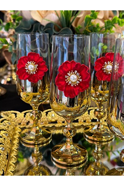 Bohemia Lokman Glassware 180 ml Rose Brocade Coffee or Water Glass Cup