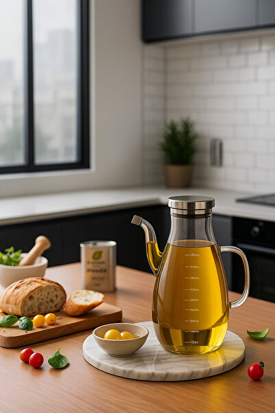 Paşabahçe 2'li Cam Miyen Ölçülü Borosilikat Yağlık Sirkelik 1000ml Yağdanlık