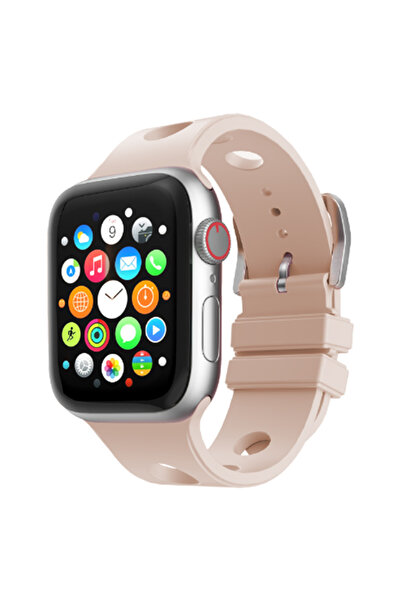 zore Watch 10 42mm Hollowed-Out Design Krd-147 Silicone Band - Sand Pink