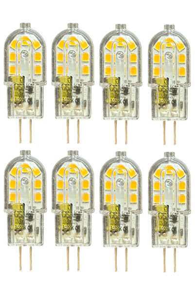 Avarson (8 Adet) Osaka 12Volt 3W Sarı Işık (3000K) G4 Duylu Led Kapsül Ampul