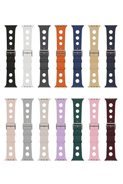 zore Watch 38mm Perforated Design Zore Krd-147 Silicone Band - Gray