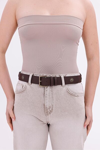 MODAM HİFA Sun Figured Trouser Belt Dress Belt Shirt Belt Waist Belt Body Belt Women's Belt