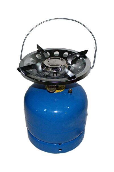 Generic EURO CAMPING Portable Camping Refillable Gas Cylinder with Removable Stove on Top Italy