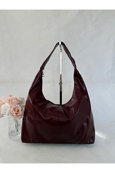 melecco Kadın Omuz Çantası Deri Görünümlü Geniş Kapasiteli Şık Günlük Çanta T...