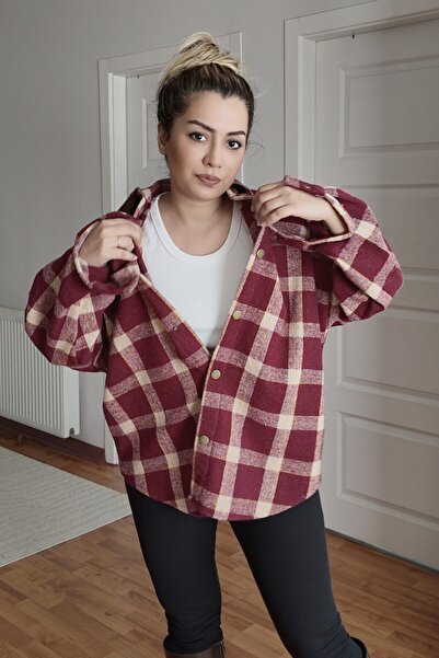MADAMMERY Cotton Plaid Lumberjack Shirt Oversized