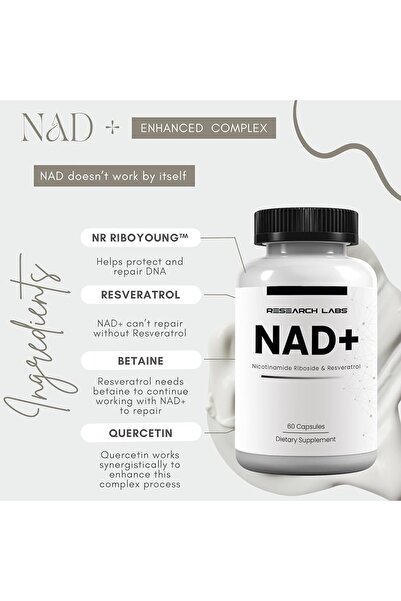 Premier Research Labs Research Labs NAD+ Nicotinamide Riboside Quercetin Resv...