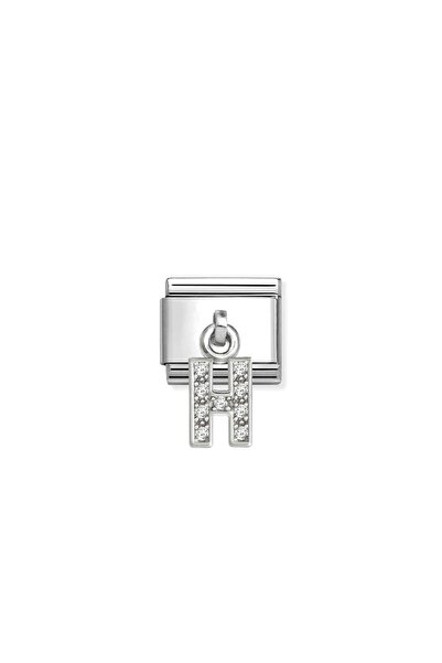 NOMİNATİON Composable Classic CHARMS LETTERS CZ steel and 925 sterling silver H Standart