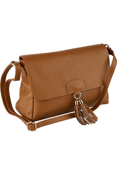 AZZURA Geantă Serena, piele 100%, coniac