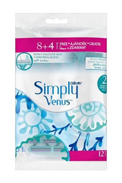 Venüs GI RAZOR WOMEN VENUS SIMPLY PINK 8+4 PCS