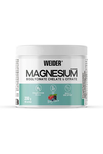 Weider Magnesium Powder 200g Magnesium Bisglycinate and Citrate in Powder wit...