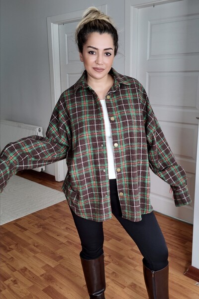 MADAMMERY Cotton Plaid Lumberjack Shirt Oversized