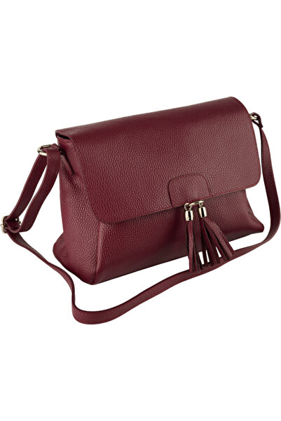 AZZURA Serena bag, 100% leather, burgundy (8244)