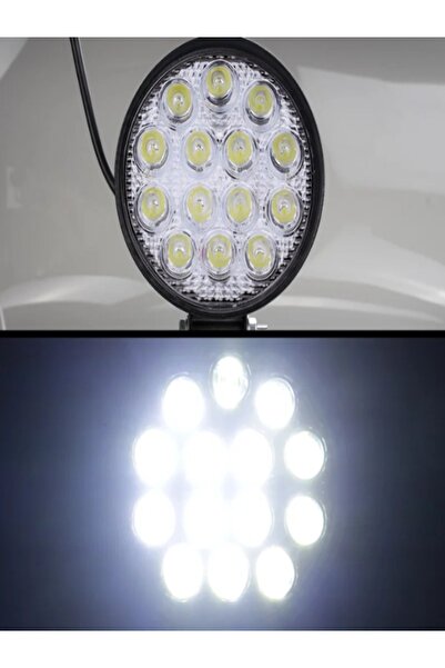 Smart LED Work Light 27W, Round Flood Beam Driving Black Off-Road Spot Lights, 12V Waterproof 2-Pack