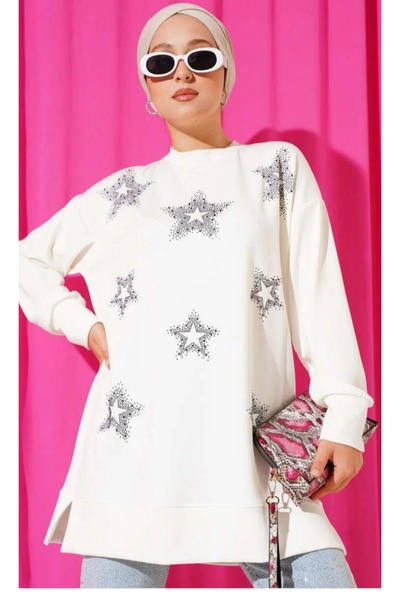 azram A Quality Star Stone Printed Is a Modest Tunic