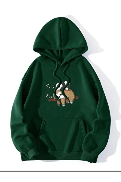 LUSHN 'plus size' Panda Koala Printed Hooded Oversize Sweatshirt