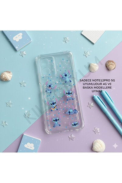 Kılıforyum Xiaomi Redmi Note12Pro-5G Case Does Not Fit 4g with Card Holder Camera Protection Printed Corner Protection Transparent