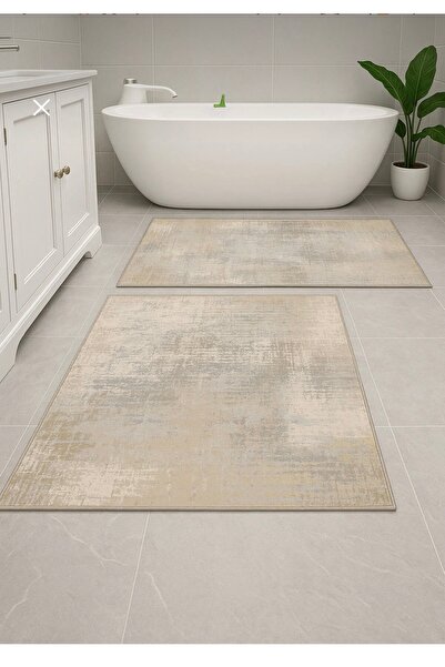 dyg home Комплект от 2 килима за баня с неплъзгаща се основа, които могат да ...