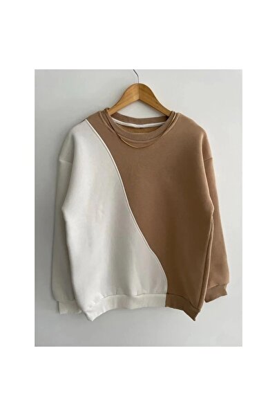 LUSHN بالإضافة إلى حجم مزدوج اللون الانتقالي طاقم الرقبة البلوز المعتاد