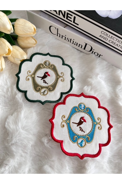 KUMSAL ÇEYİZ 2 Adet Sunumluk Peçete,Kokteyl Peçete,Kahve Yanı Sunum Peçetesi,...