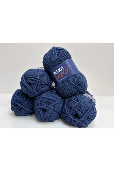 NAKO Outlet Export Surplus Hand Knitting Yarn 500Gr - Indigo
