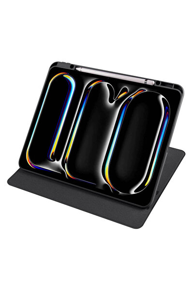 ZenithWorks iPad Pro 13 2025 M5 Case Zore Termik Pen Compartment Rotatable Stand Case - Lilac