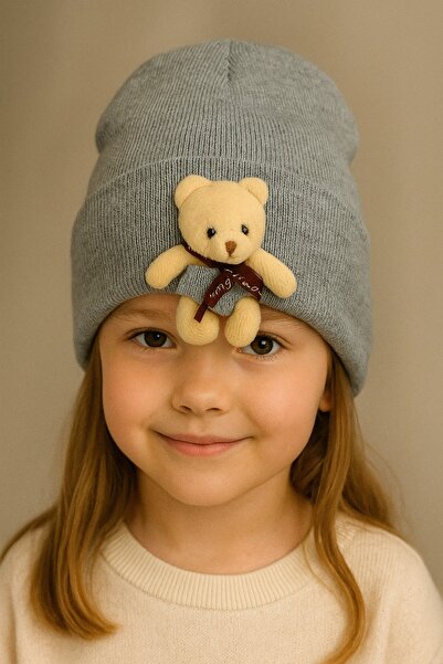 neonstore Flexible Children's Beret with Plush Toy