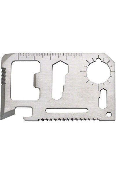 EBA Card multifunctional de supravietuire eBA®, otel inoxidabil, 11 instrumente, otel inoxidabil, 69x45