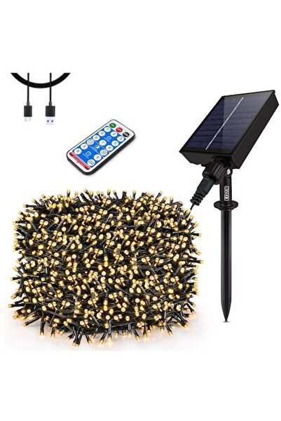 OEM Ghirlandă luminoasă solară de Crăciun de 50 m, 500 LED-uri alb cald, tele...