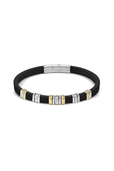 NOMİNATİON CITY ed, ENERGY çelik, 3 cz BEYAZ yüzgeçli kauçuk, Çelik ve Sarı PARLAK SİYAH