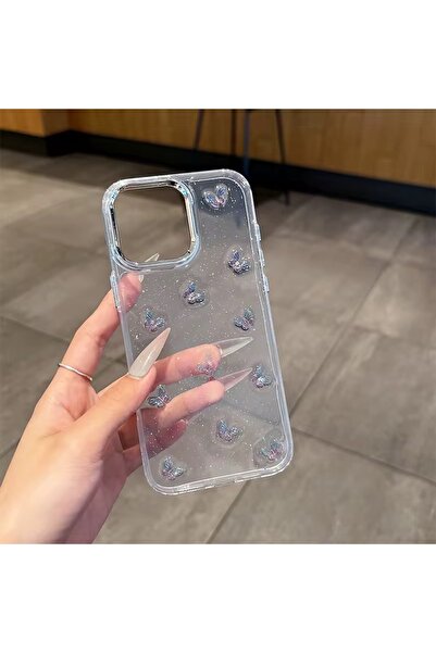 HYPERSOFT حافظة شفافة فاخرة لامعة من الإيبوكسي لهاتف آيفون 17 (6.3 بوصة) مع أ...